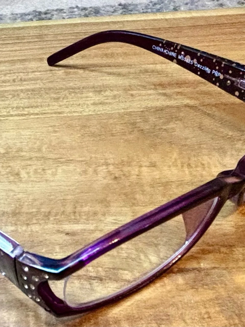 Foster Grant Purple Rectangle Women's Eyeglass Frames